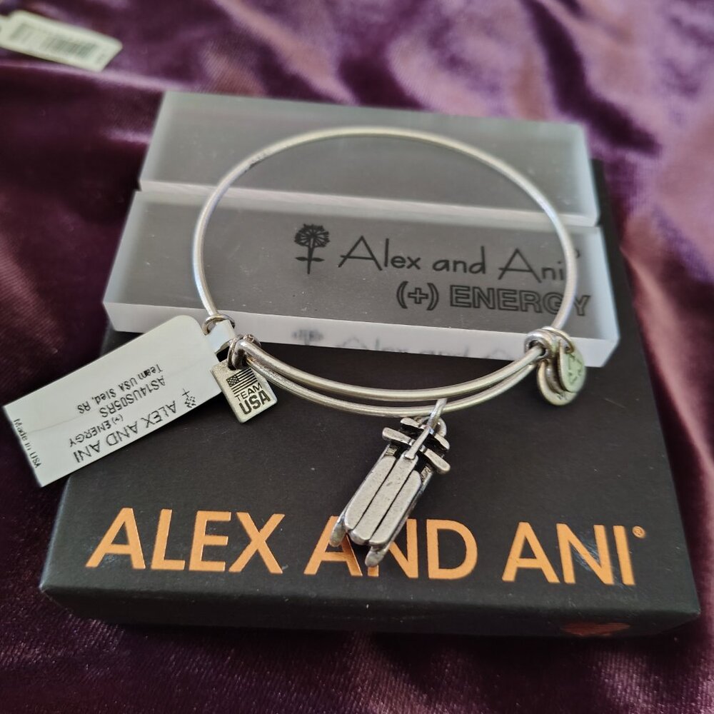 Alex and Ani TEAM USA Sled Bracelet in silver   806